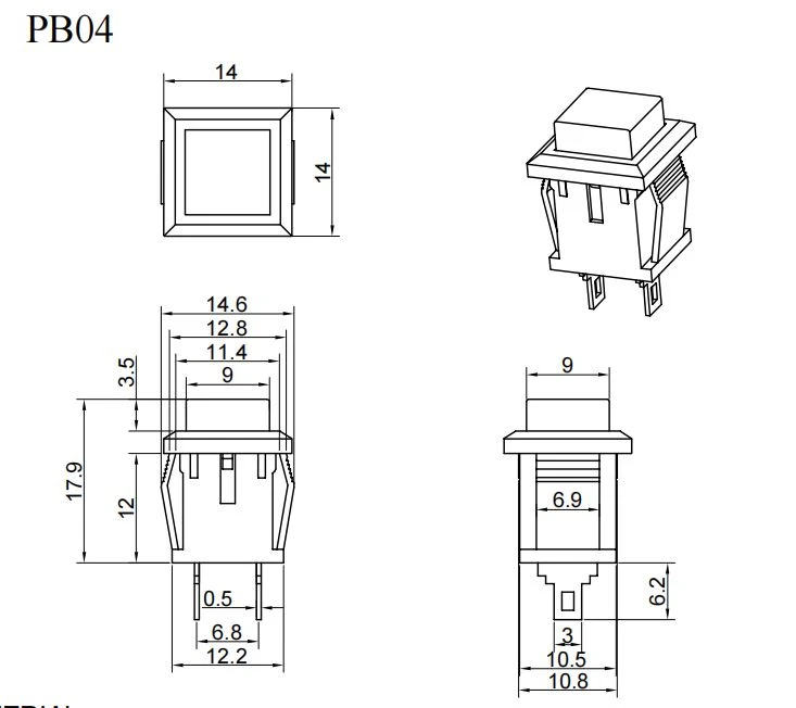 PB04 PUSH button switch