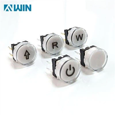 Upplýstur augnabliks þrýstihnappsrofi